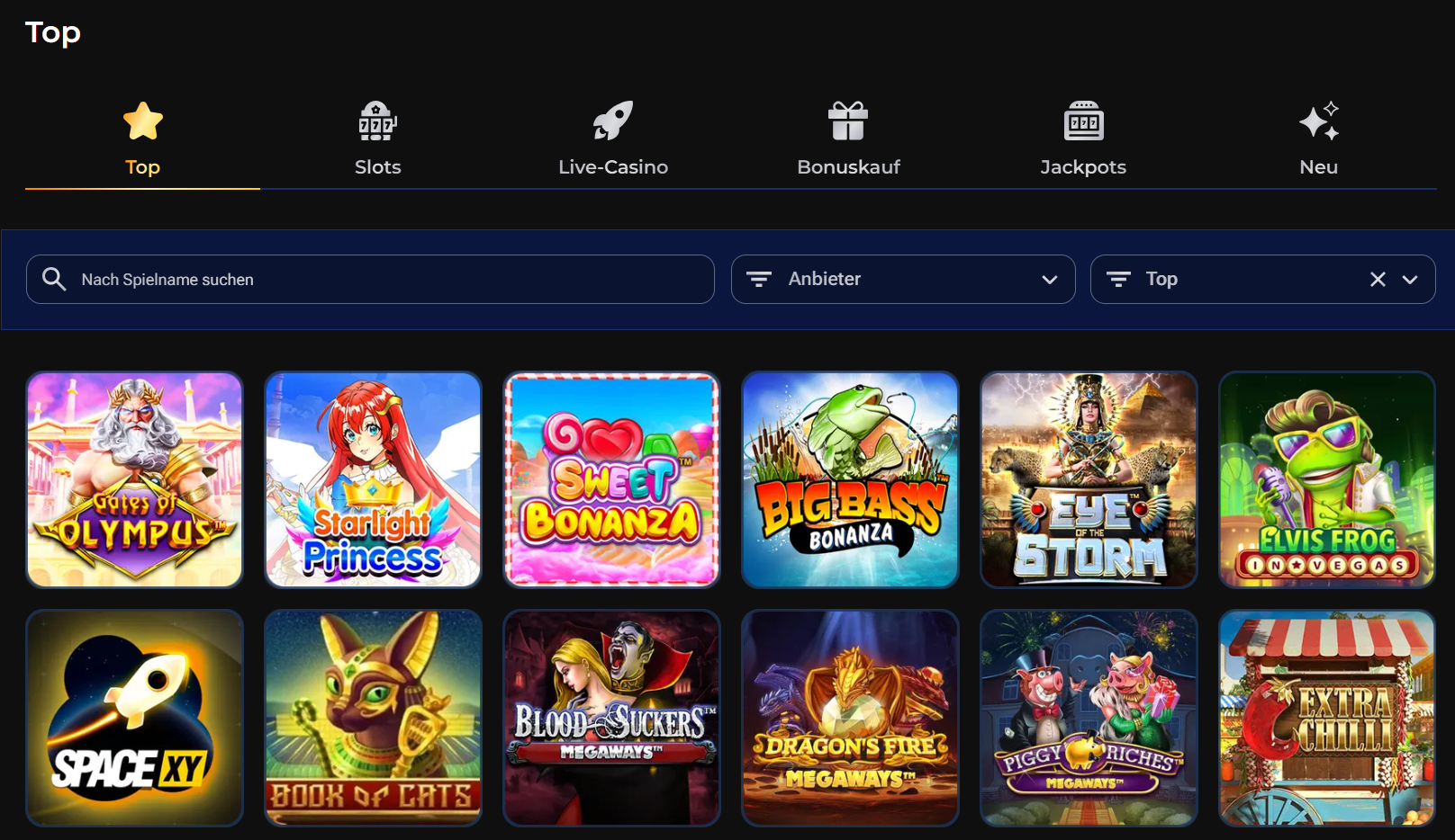 Spinita Casino Spiele