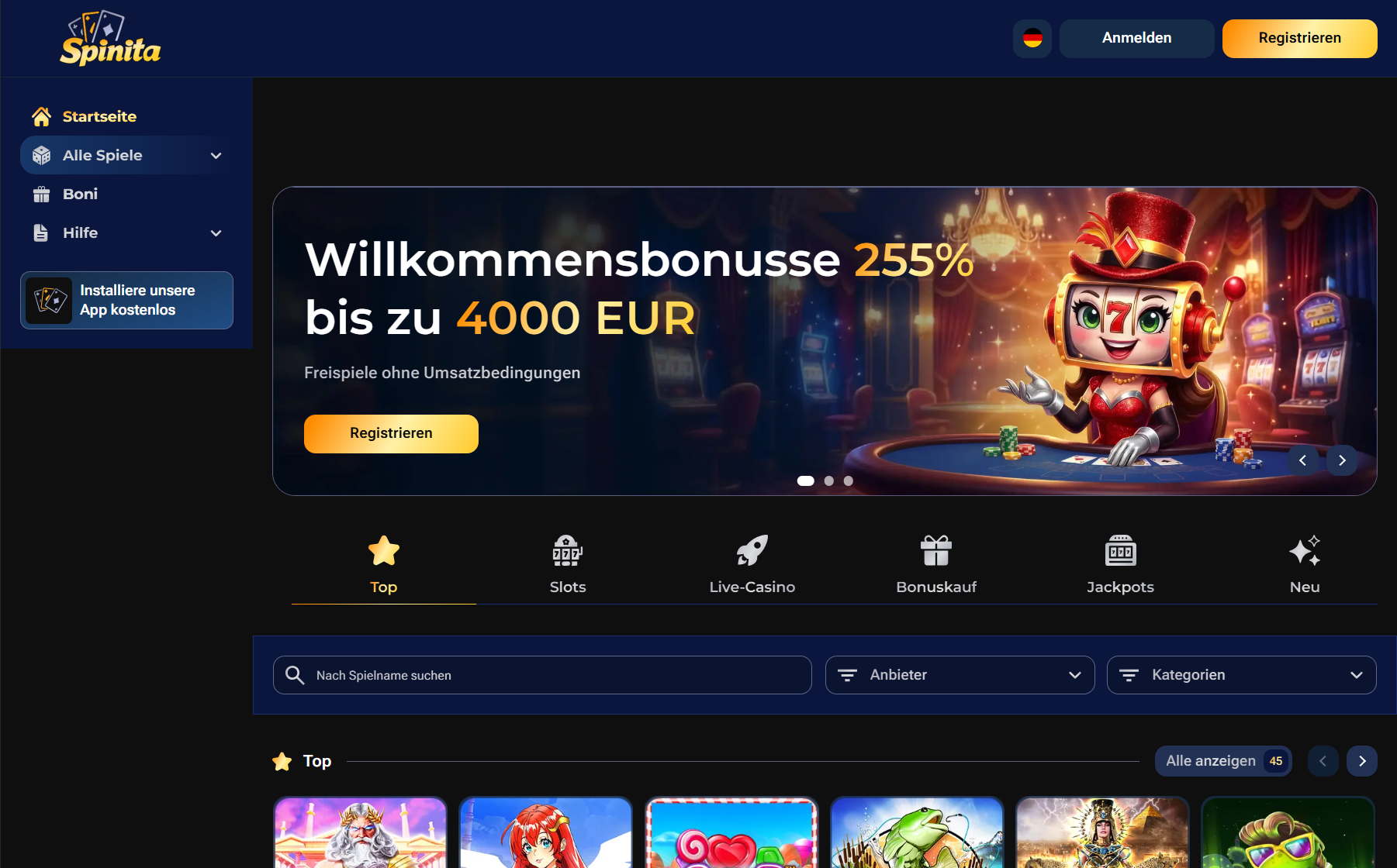 Spinita Official Deutschland Online Casino